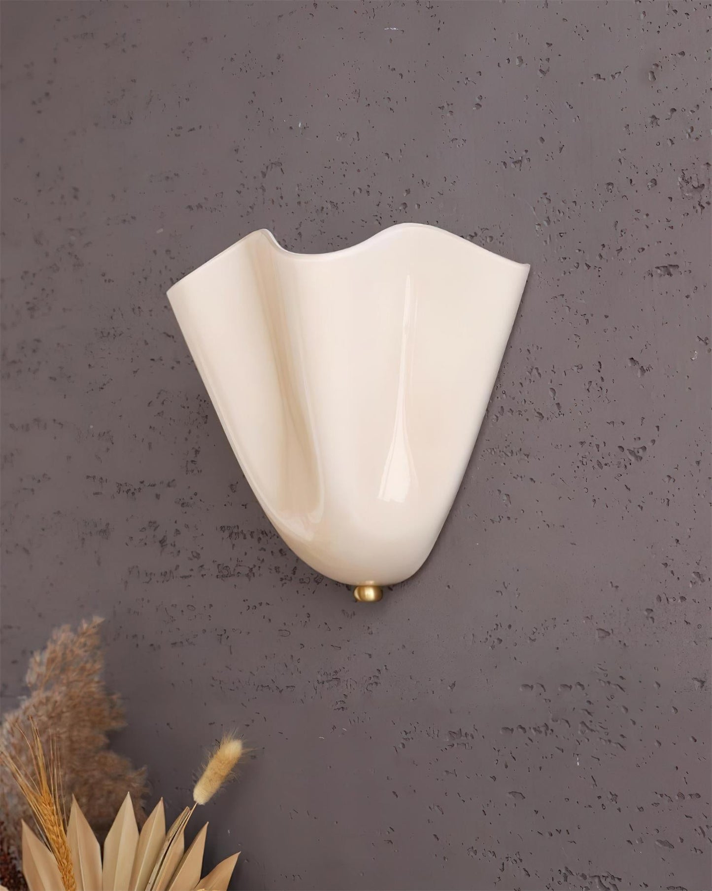 Wall-Mounted Ambient Light with Curved Petal Design