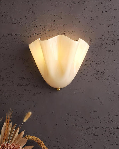 Wall-Mounted Ambient Light with Curved Petal Design