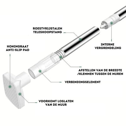 Versatile Hanging Rod for Clothes and Curtains Anywhere