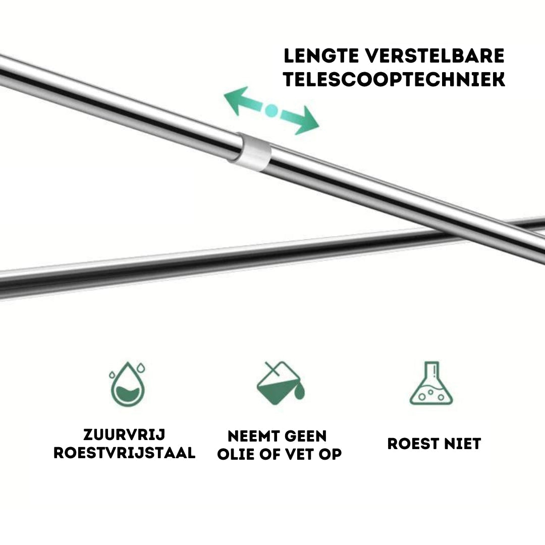 Versatile Hanging Rod for Clothes and Curtains Anywhere