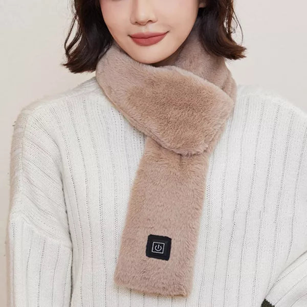 Heated Fleece Scarf – USB Thermal Scarf with 3 Heat Settings