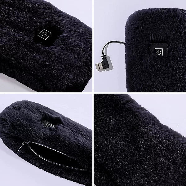 Heated Fleece Scarf – USB Thermal Scarf with 3 Heat Settings