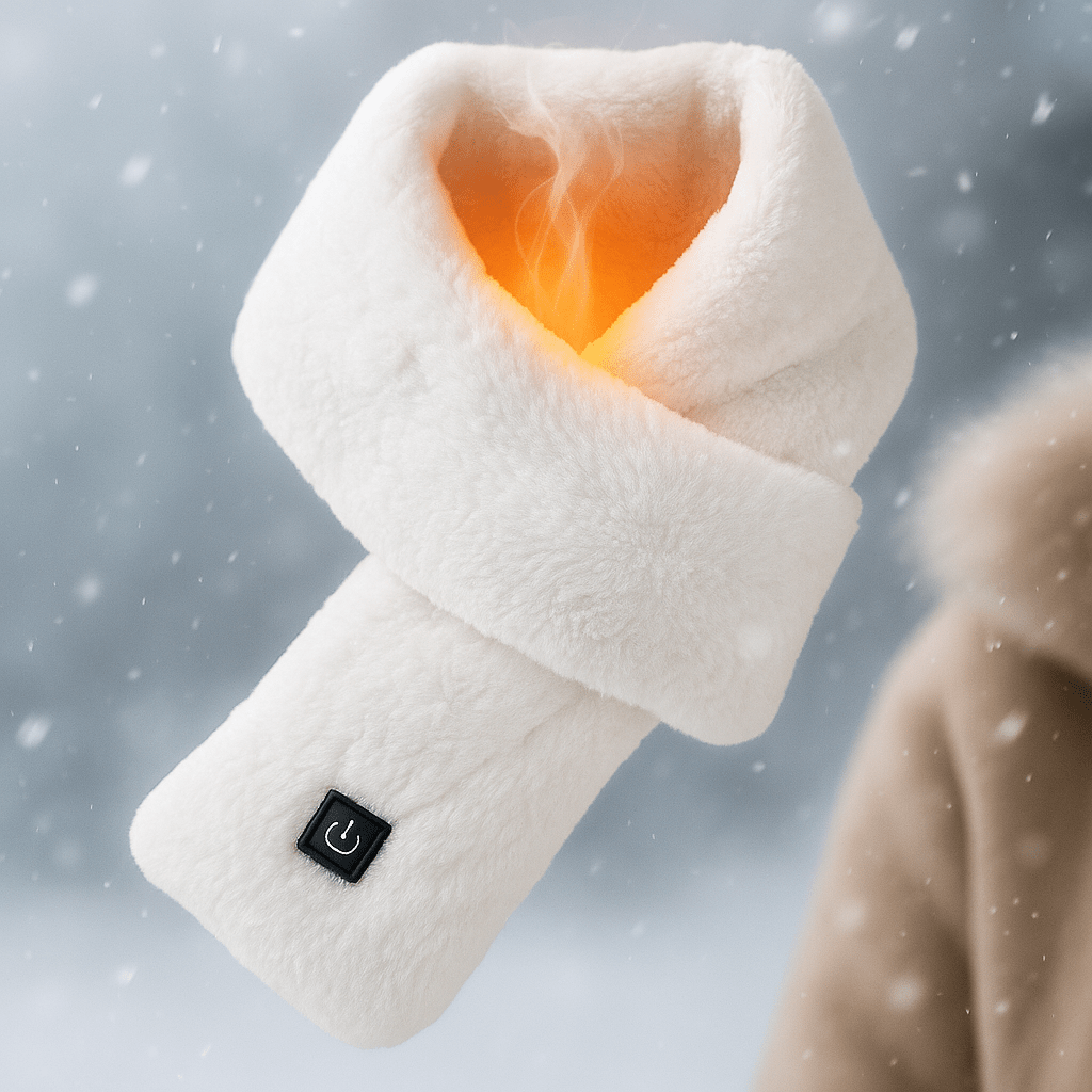 Heated Fleece Scarf – USB Thermal Scarf with 3 Heat Settings