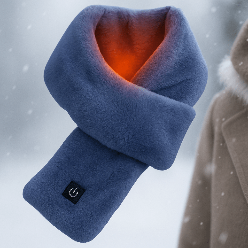 Heated Fleece Scarf – USB Thermal Scarf with 3 Heat Settings
