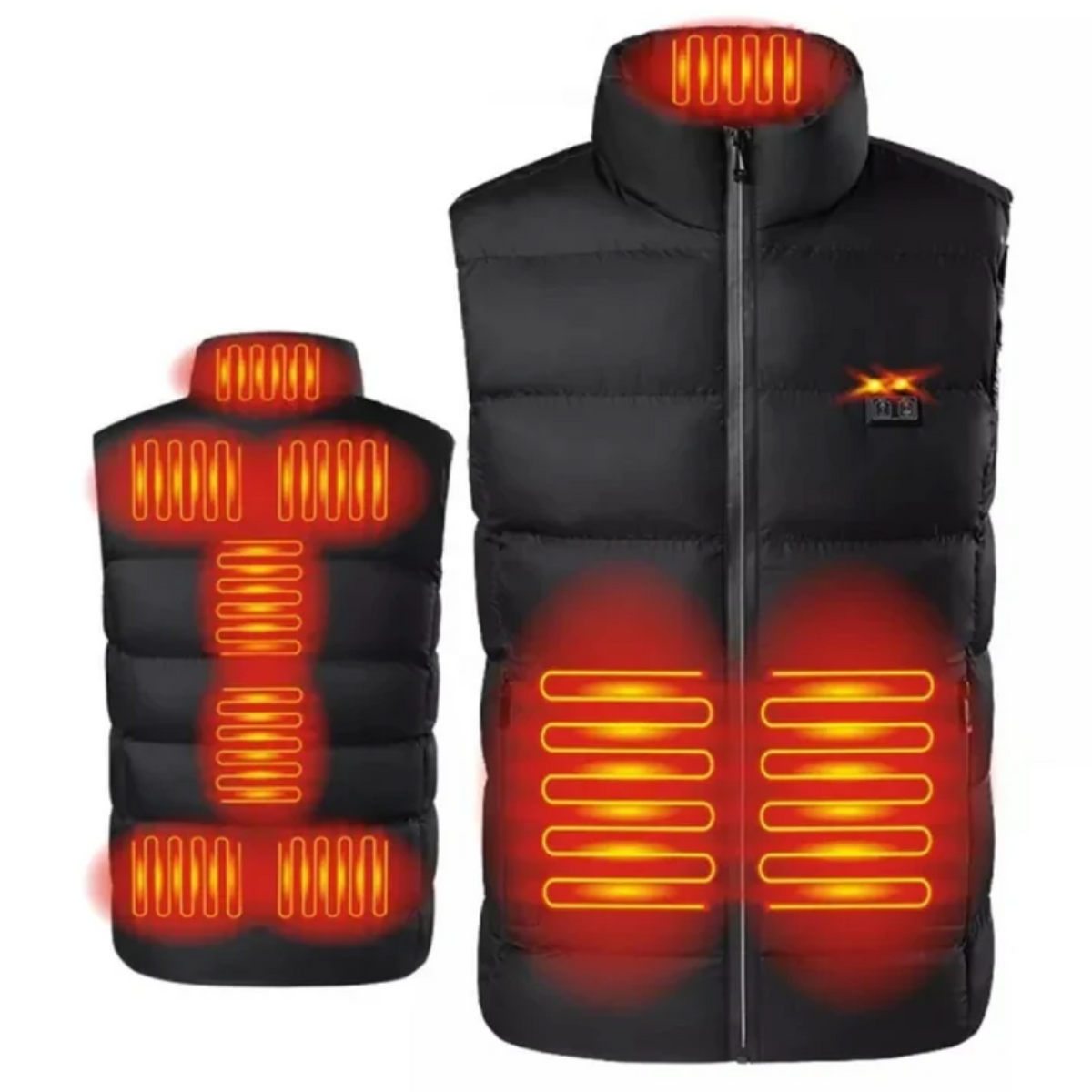 Fleece Vest with Reversible Heated Design