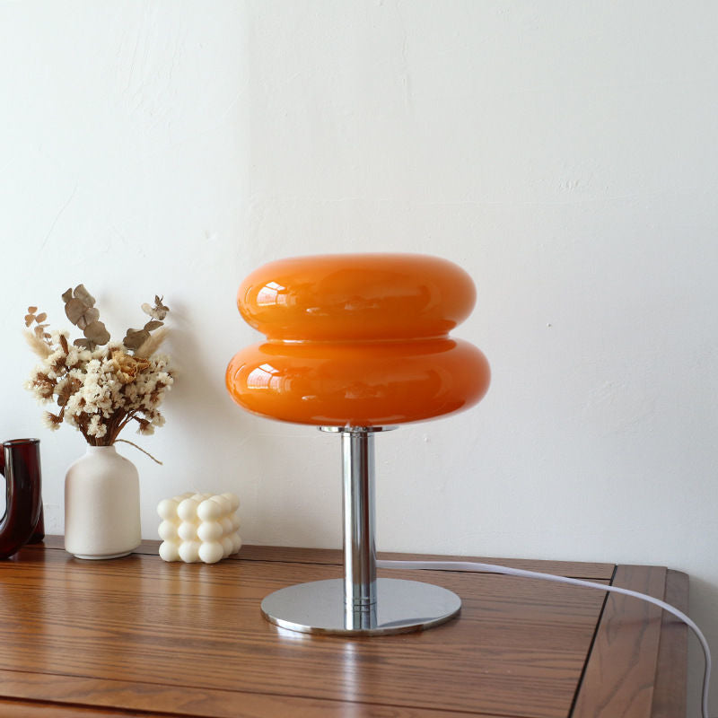 Stylish Italian Glass LED Table Lamp for Cozy Home Ambiance