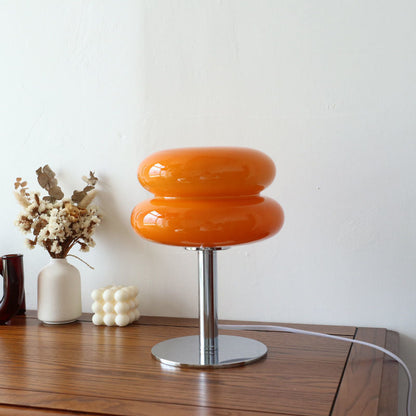 Stylish Italian Glass LED Table Lamp for Cozy Home Ambiance