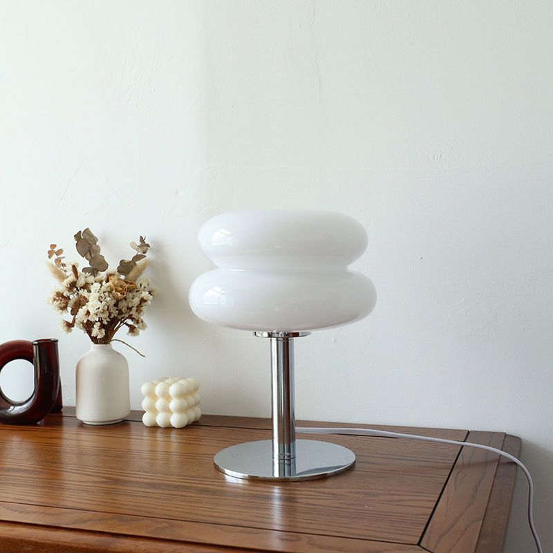 Stylish Italian Glass LED Table Lamp for Cozy Home Ambiance