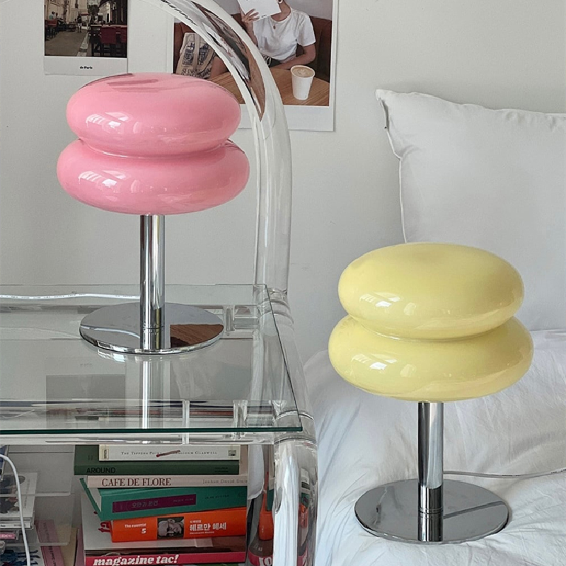 Stylish Italian Glass LED Table Lamp for Cozy Home Ambiance