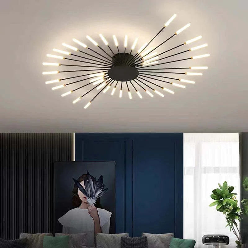 LED Ceiling Light with Spiral Design for Industrial Living Areas
