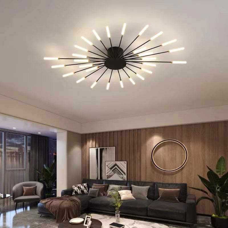 LED Ceiling Light with Spiral Design for Industrial Living Areas