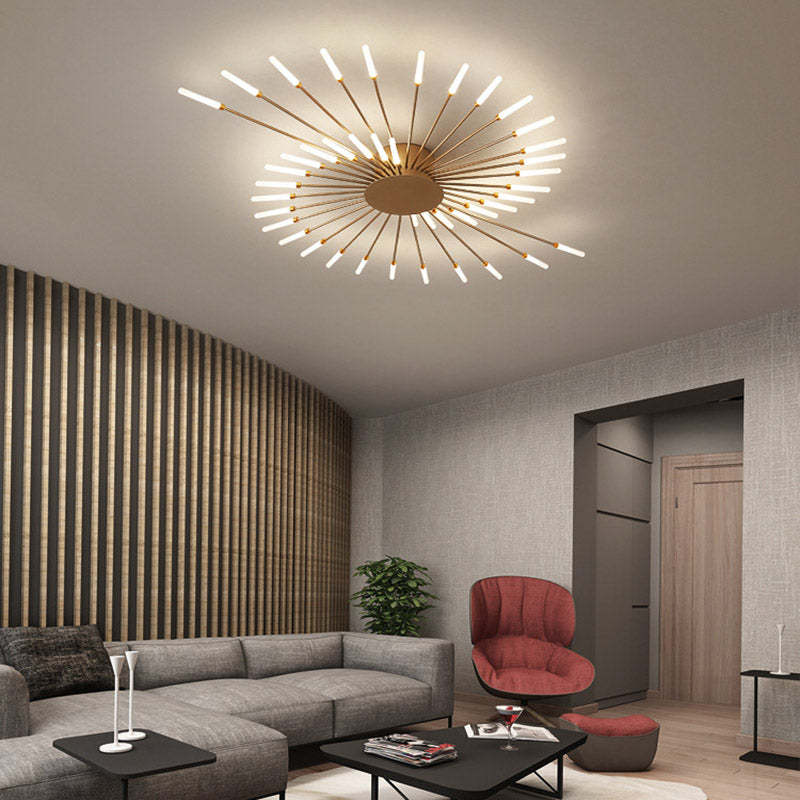 LED Ceiling Light with Spiral Design for Industrial Living Areas