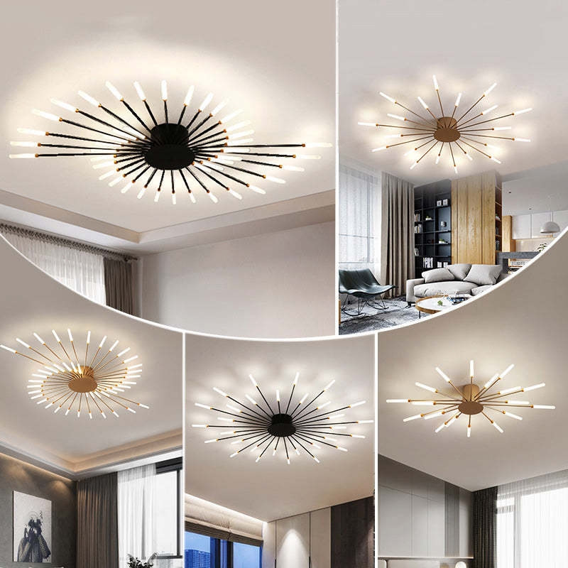 LED Ceiling Light with Spiral Design for Industrial Living Areas