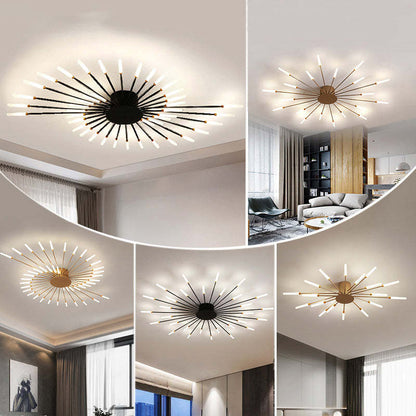 LED Ceiling Light with Spiral Design for Industrial Living Areas