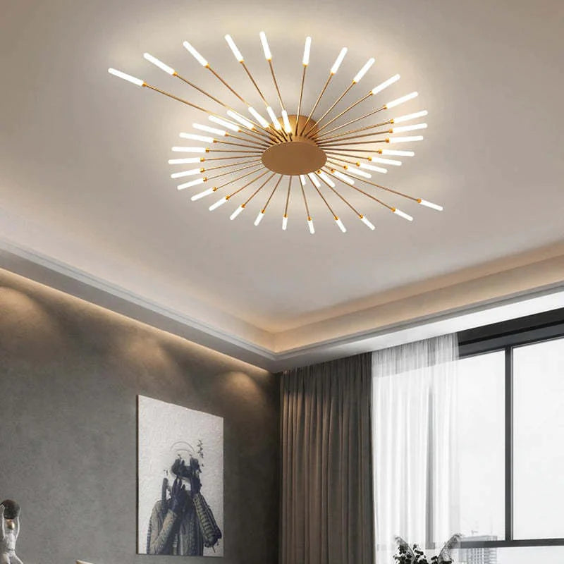 LED Ceiling Light with Spiral Design for Industrial Living Areas