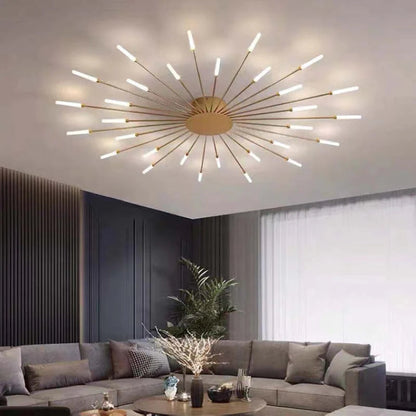 LED Ceiling Light with Spiral Design for Industrial Living Areas