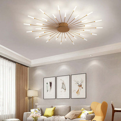 LED Ceiling Light with Spiral Design for Industrial Living Areas