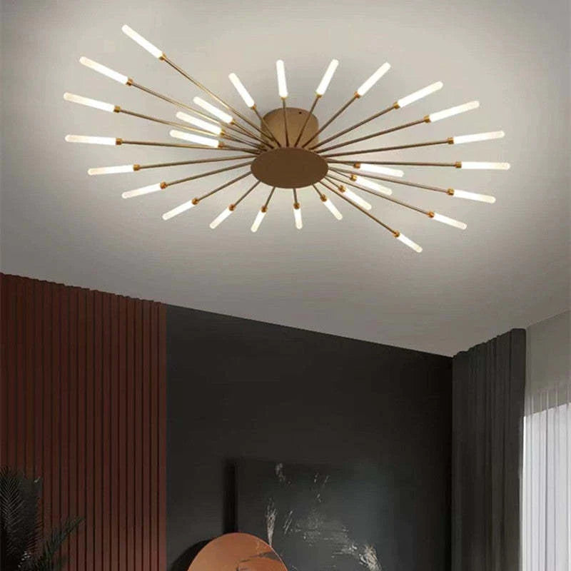 LED Ceiling Light with Spiral Design for Industrial Living Areas