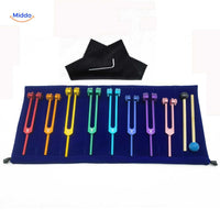 8 Colorful Tuning Forks – Blue Bag