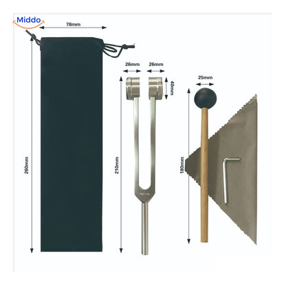Tuning Fork Set for Frequency Healing up to 528 Hz for Body and Mind
