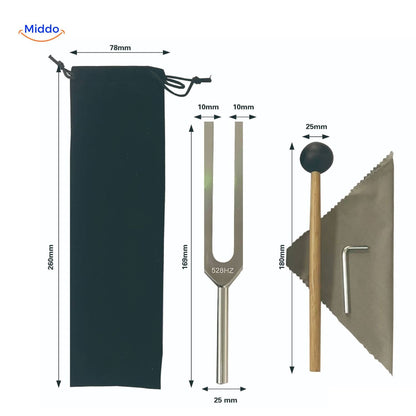 Tuning Fork Set for Frequency Healing up to 528 Hz for Body and Mind