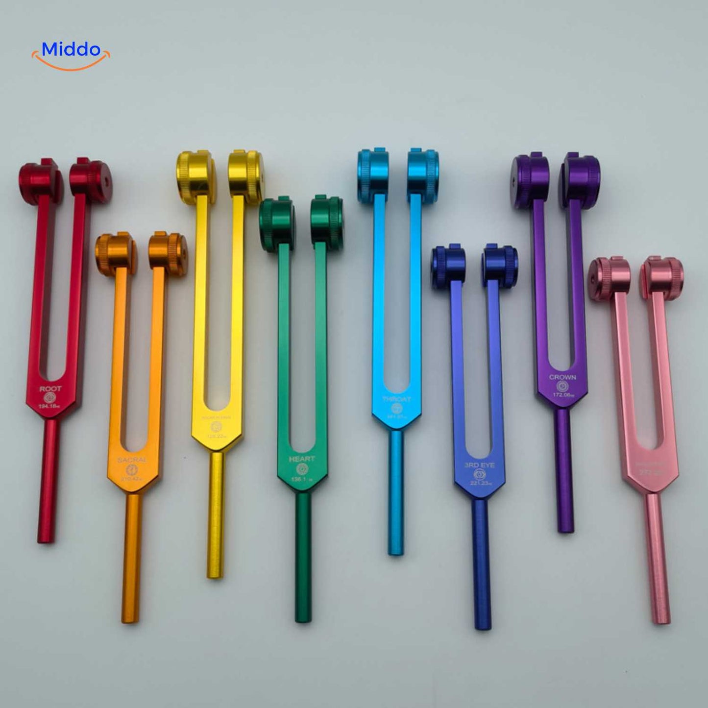 Tuning Fork Set for Frequency Healing up to 528 Hz for Body and Mind