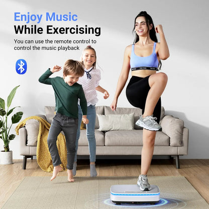 Full Body Workout Platform - 99-Speed Vibration Exercise Machine with Bluetooth & Lymphatic Drainage, 330lb Capacity