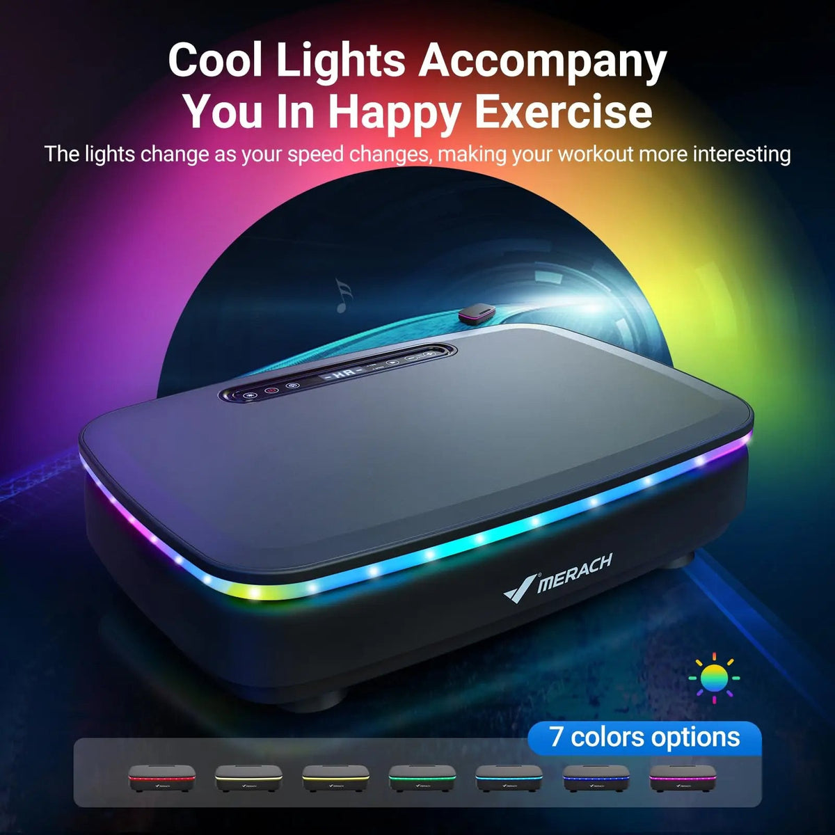 Full Body Workout Platform - 99-Speed Vibration Exercise Machine with Bluetooth & Lymphatic Drainage, 330lb Capacity