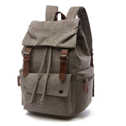 Vintage-Style Canvas Backpack with Spacious Organization