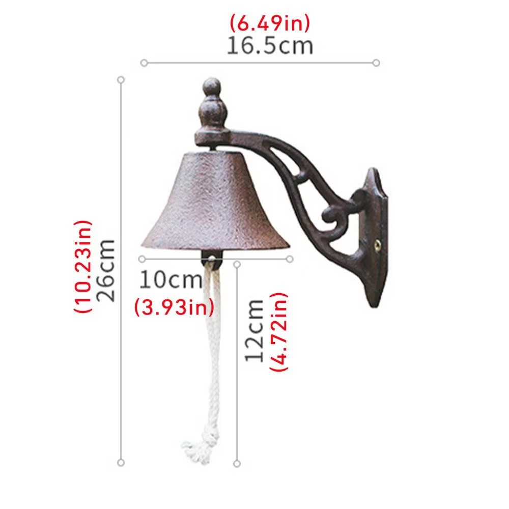 Elegant Vintage-Style Cast Iron Doorbell for a Warm Welcome