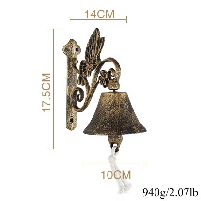 Elegant Vintage-Style Cast Iron Doorbell for a Warm Welcome