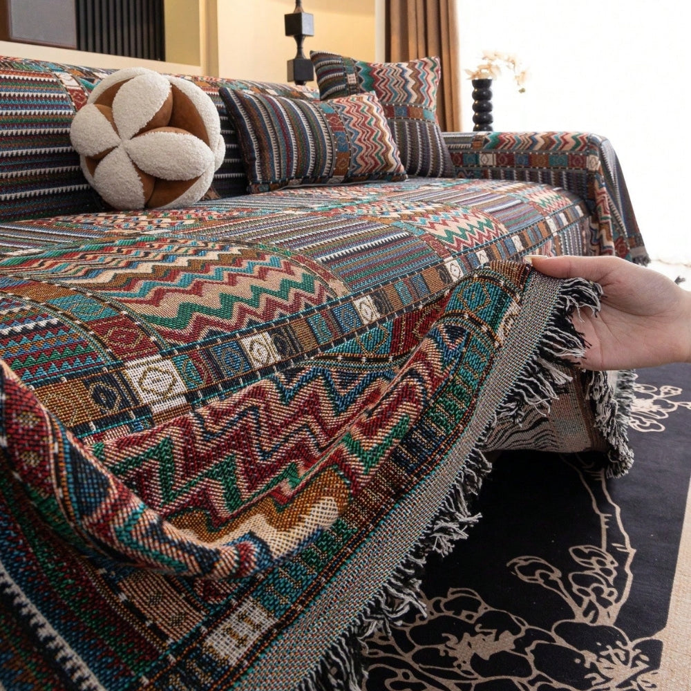 Chic Textured Sofa Slipcover for Cozy Living