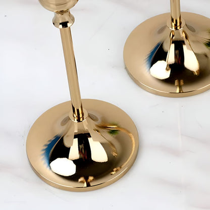 Elegant Brass Candle Holder Trio for Timeless Décor