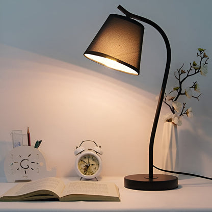 Minimalist LED Light for Desk and Bedside – Contemporary Wooden Lamp