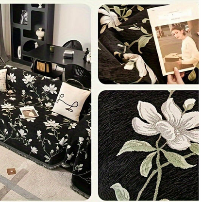 Chic Botanical Chenille Sofa Shield