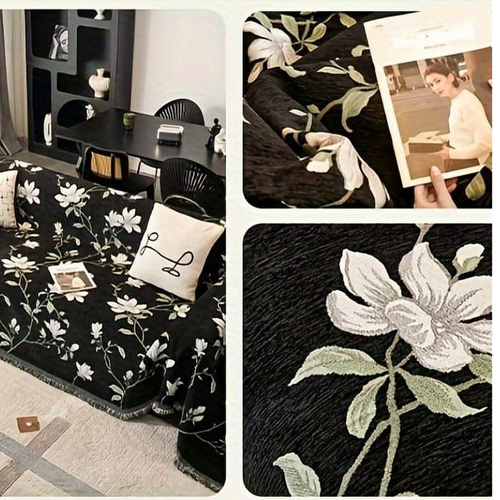 Chic Botanical Chenille Sofa Shield