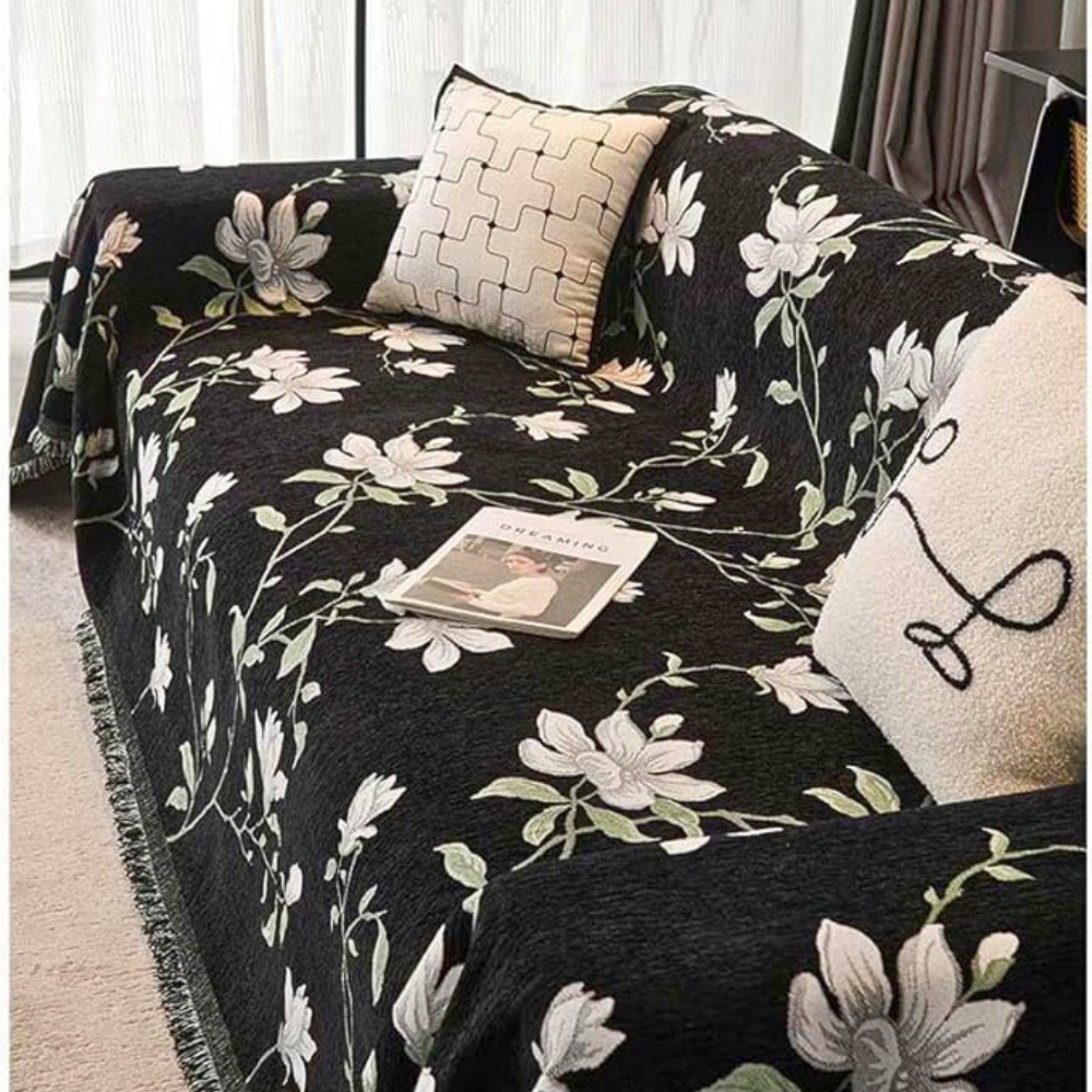 Chic Botanical Chenille Sofa Shield