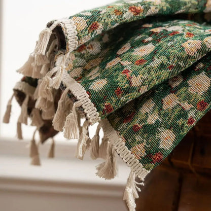 Elegant Floral Tassel Curtain Panel for Timeless Style