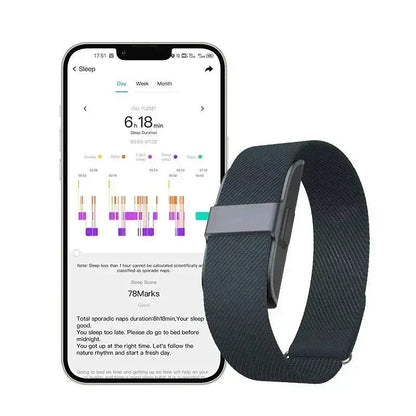 Discreet Fitness Tracker Band with Heart Rate Monitor and Step Counter