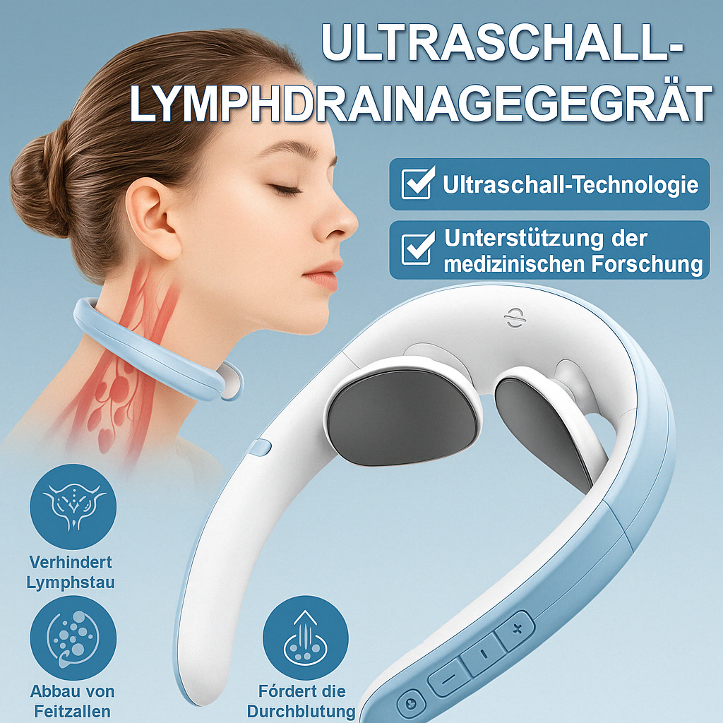 Ultrasound Lymphatic Drainage Device for Cellulite Reduction and Muscle Relaxation