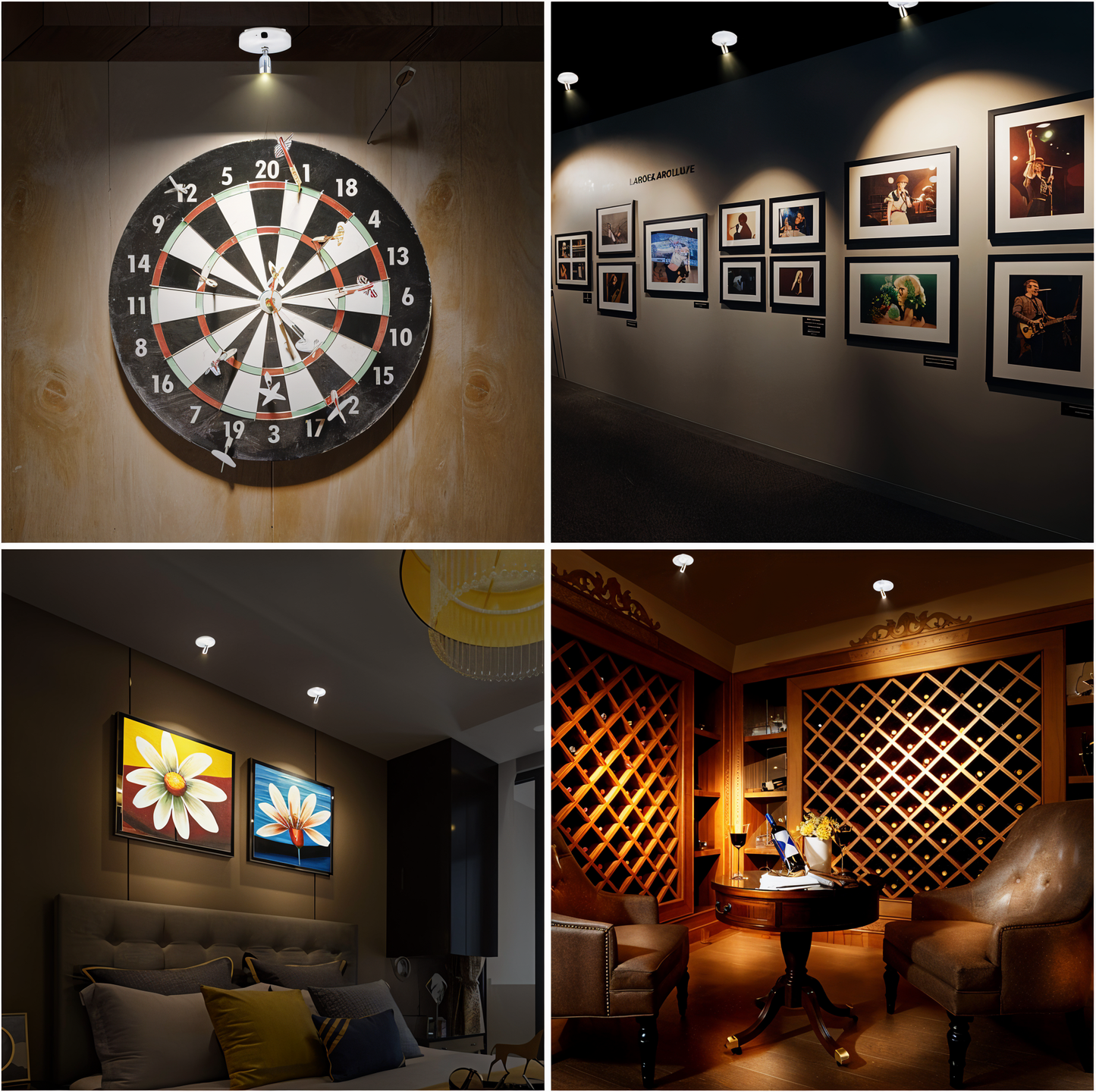 Mini Wireless LED Spotlight with Dimmable Feature for Home and Office
