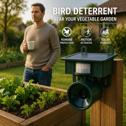 EcoGuard | Solar-Powered Motion Detector | Humane Bird Deterrent