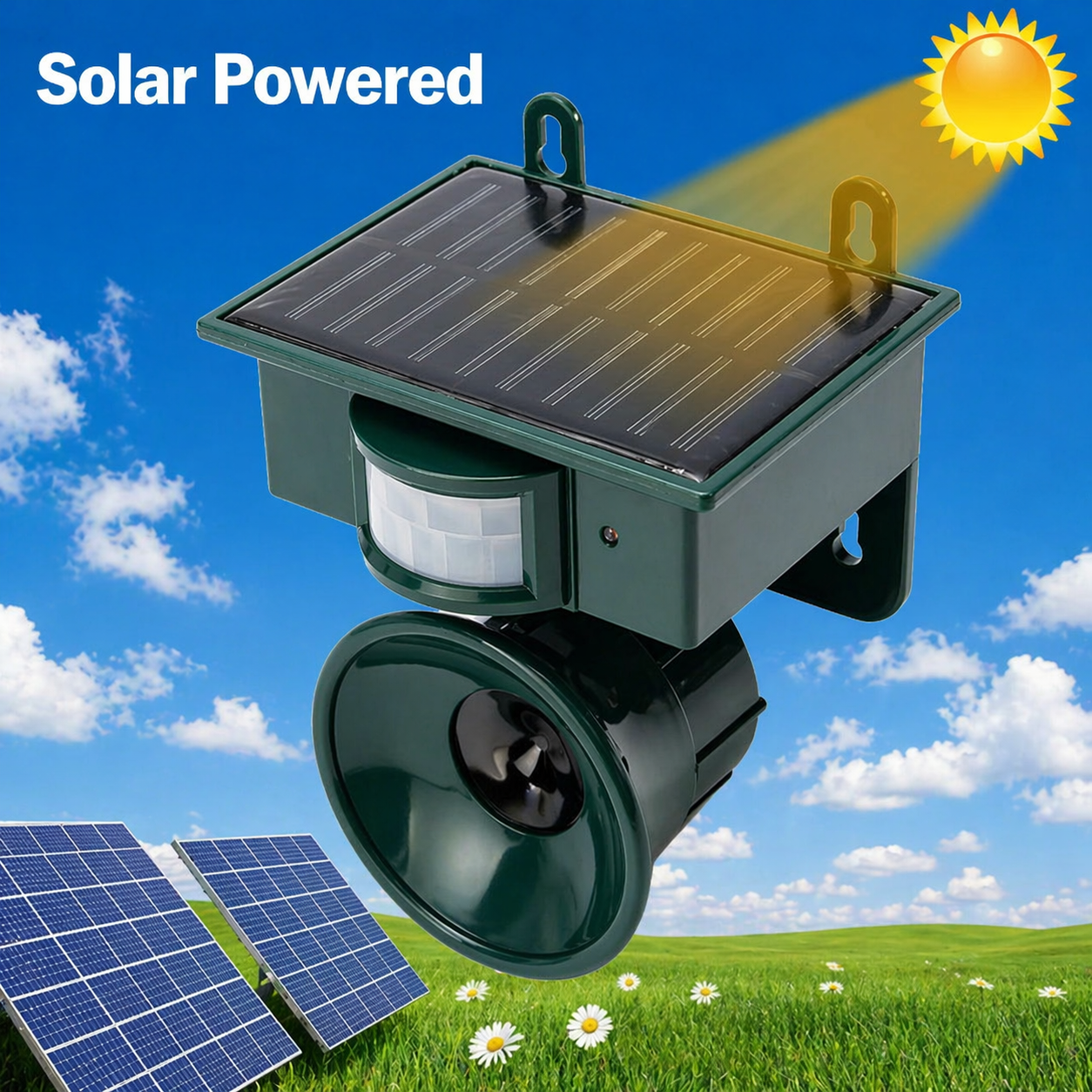 EcoGuard | Solar-Powered Motion Detector | Humane Bird Deterrent
