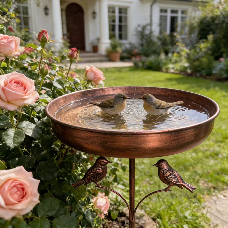 Elegant Garden Bird Bath with Adjustable Stand