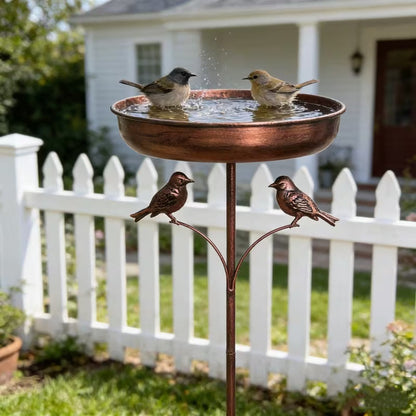 Elegant Garden Bird Bath with Adjustable Stand
