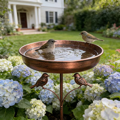 Elegant Garden Bird Bath with Adjustable Stand