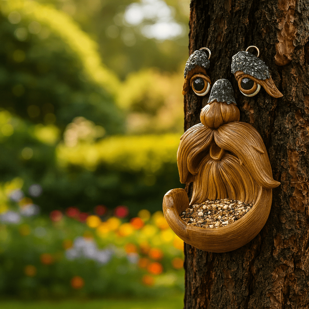 Whimsical Tree Face Bird Feeder | Weather-Resistant Garden Decor