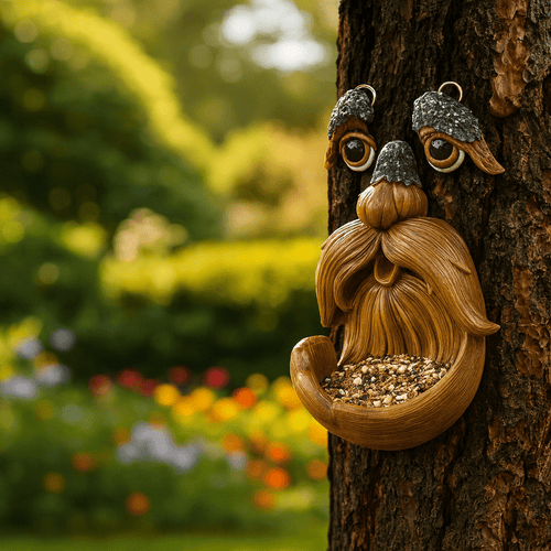 Whimsical Tree Face Bird Feeder | Weather-Resistant Garden Decor