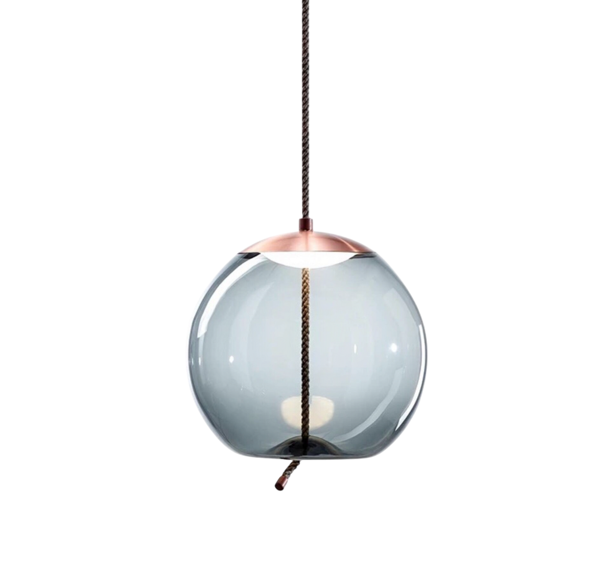 Pink Gold Hemp Pendant Light