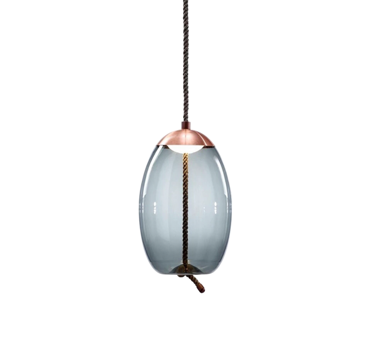 Pink Gold Hemp Pendant Light